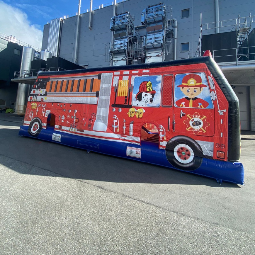 Hüpfburg Feuerwehrauto