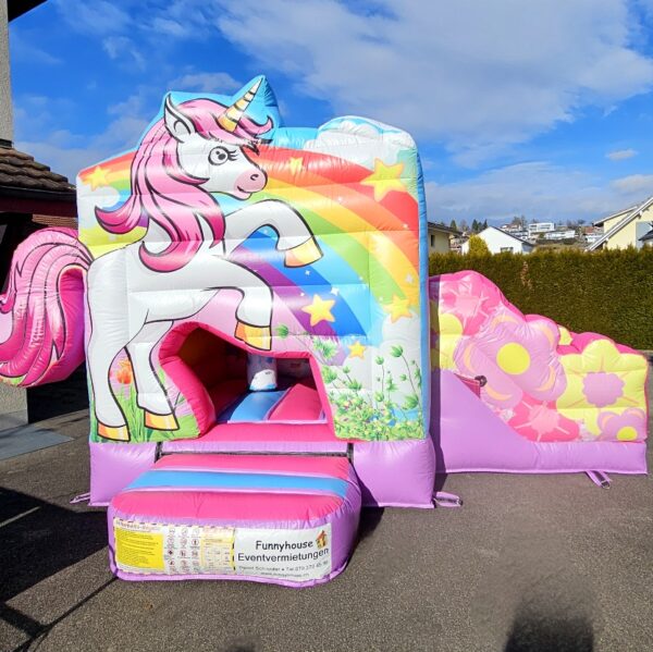 Hüpfburg Einhorn